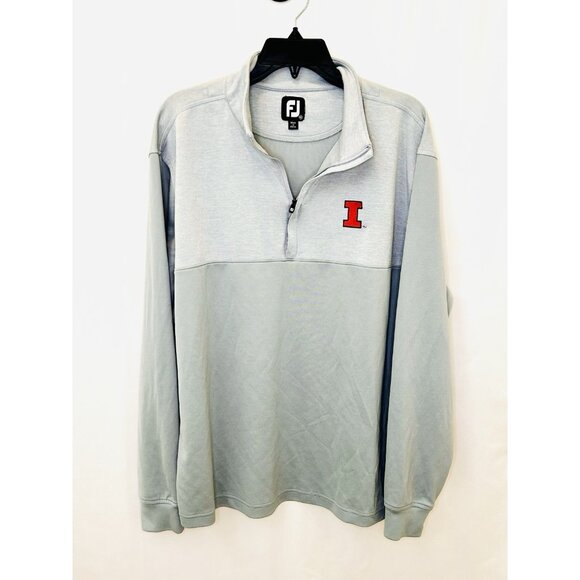 FootJoy Pullover Mens XL Gray Lightweight 1/4 Zip Performance Golf Pullover | Il - Picture 2 of 8